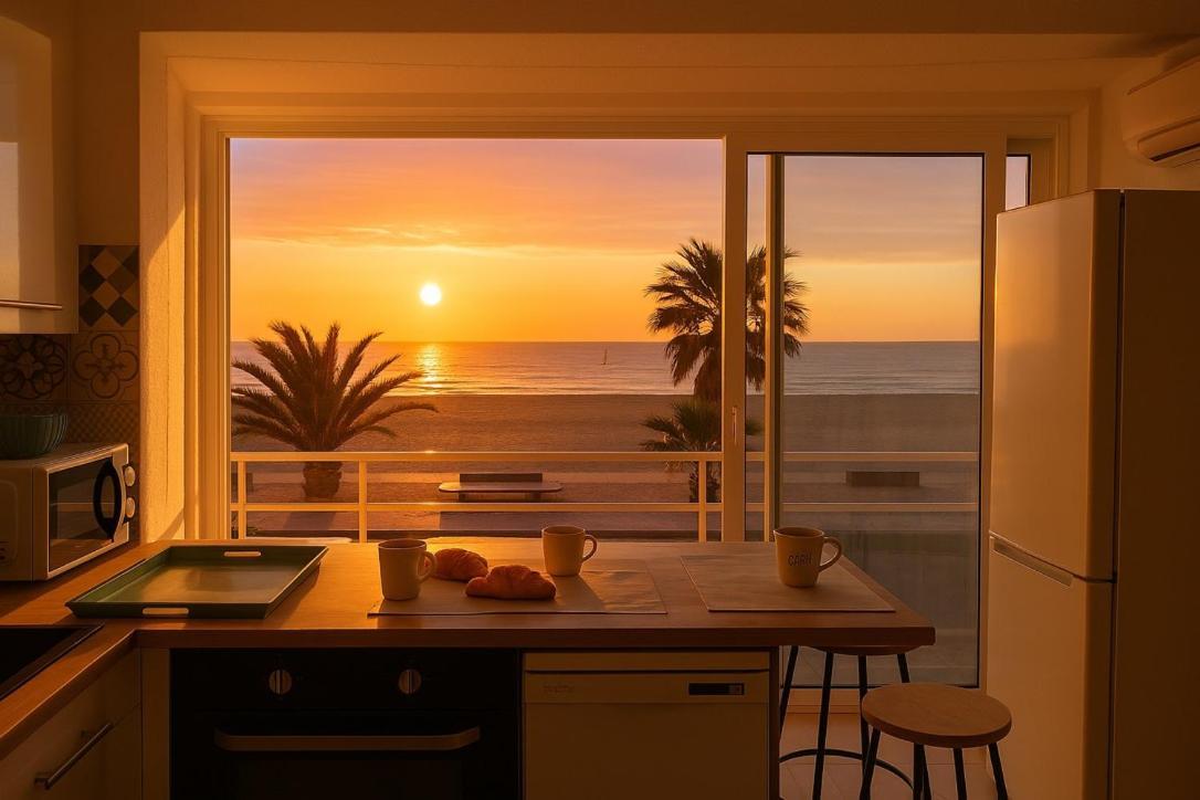 "Plage" Splendide Vue Mer Depuis La Chambre Et Le Salon Cuisine, 20M De La Plage! Canet-en-Roussillon Exterior photo