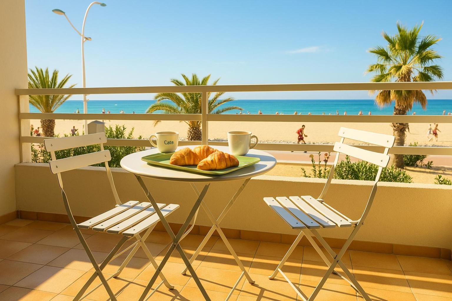 "Plage" Splendide Vue Mer Depuis La Chambre Et Le Salon Cuisine, 20M De La Plage! Canet-en-Roussillon Exterior photo